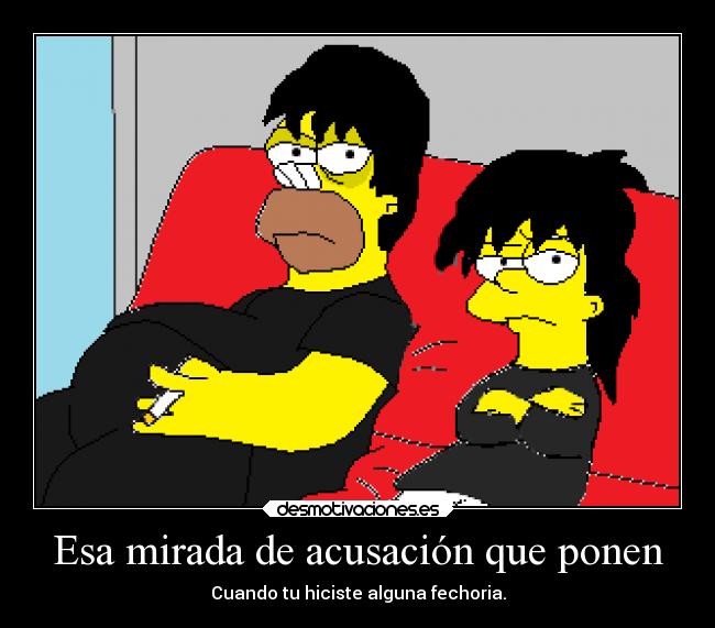 Esa mirada de acusación que ponen - Cuando tu hiciste alguna fechoria.