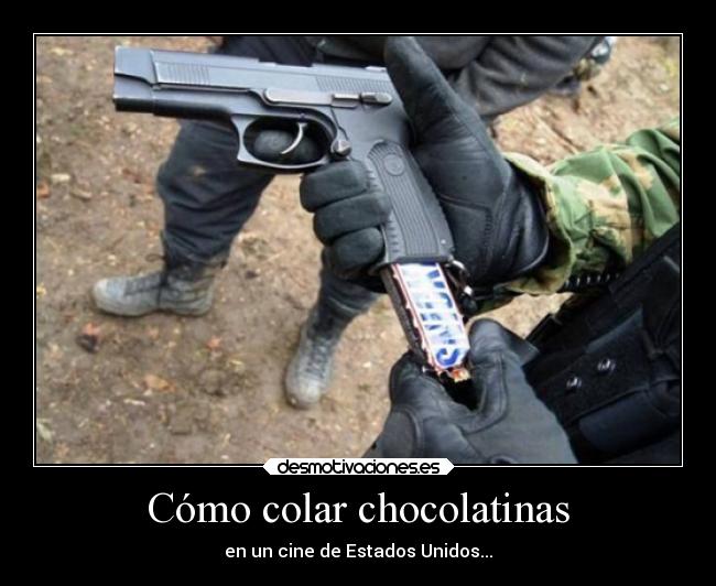 Cómo colar chocolatinas - en un cine de Estados Unidos...