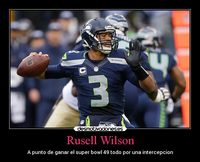 carteles futbol ruseell wilson desmotivaciones