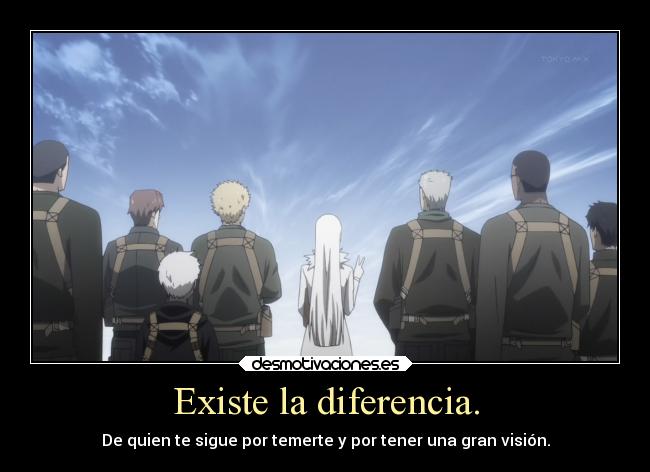 carteles guerra anime miedo temer seguir diferencia vision temerte sonar desmotivaciones