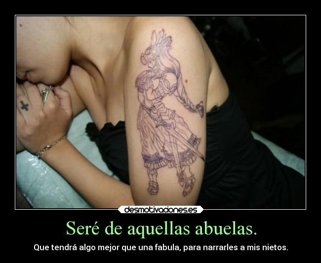 carteles historia anime tatuaje abuelas nietos tendra narrar periodismo desmotivaciones