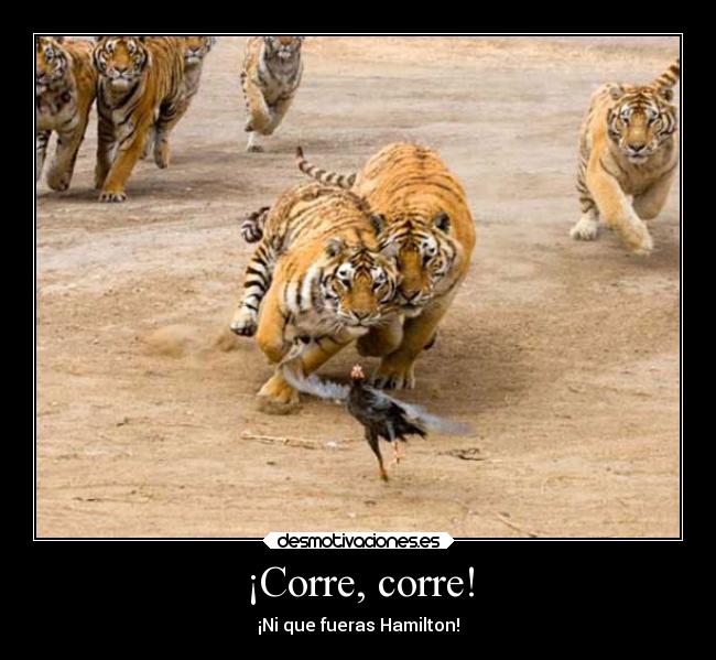 ¡Corre, corre! - ¡Ni que fueras Hamilton!