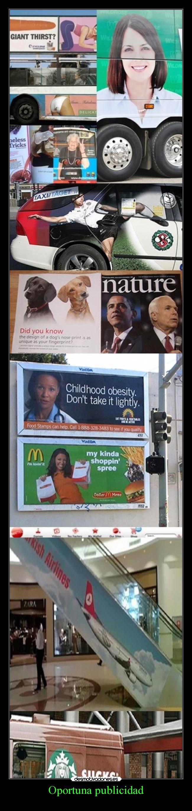 Oportuna publicidad -