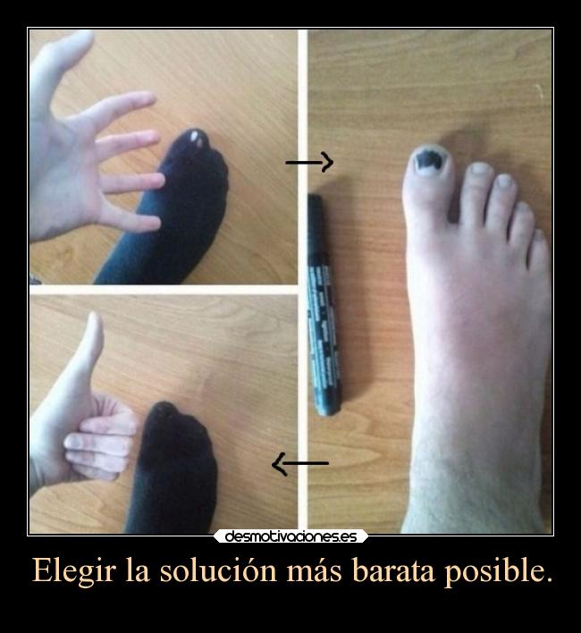 Elegir la solución más barata posible. -