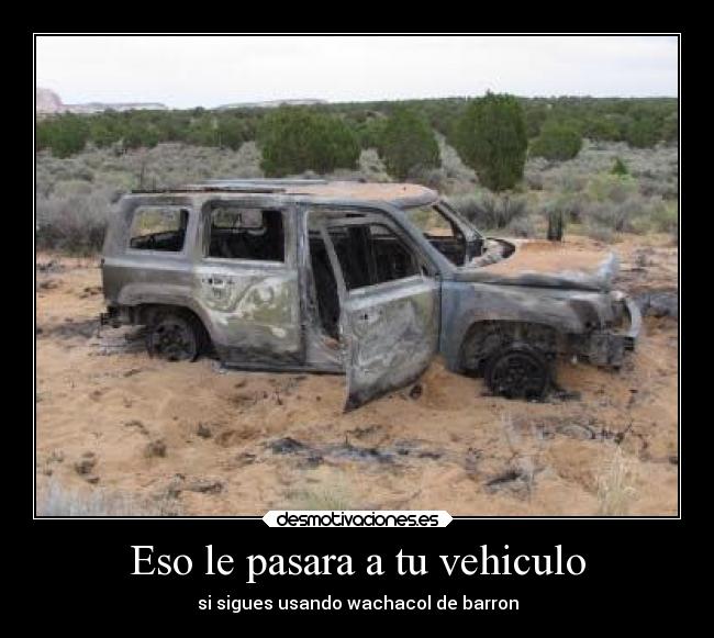 Eso le pasara a tu vehiculo -