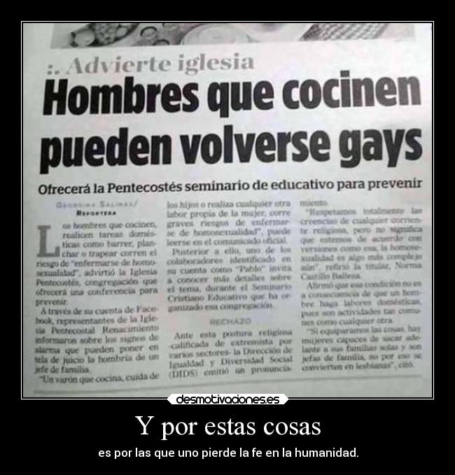 carteles ignorancia iglesia prensa eclesiastica gay hombre desmotivaciones