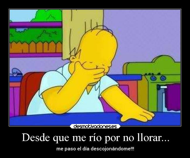 Desde que me río por no llorar... - me paso el día descojonándome!!!