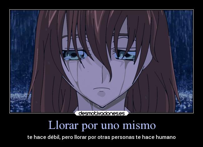 carteles llorar dolor llorar anime aura britannia code geass lluvia humano debil mismo personas lagrimas desmotivaciones
