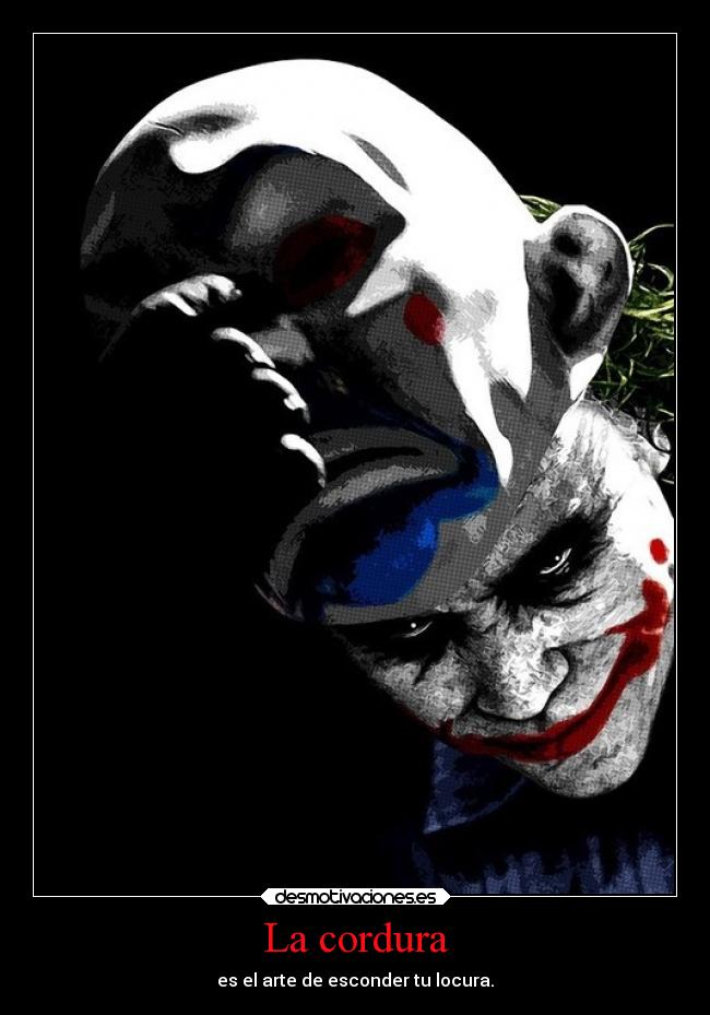 carteles locura arte cine joker banne cordura esconder mascaras dante88 desmotivaciones