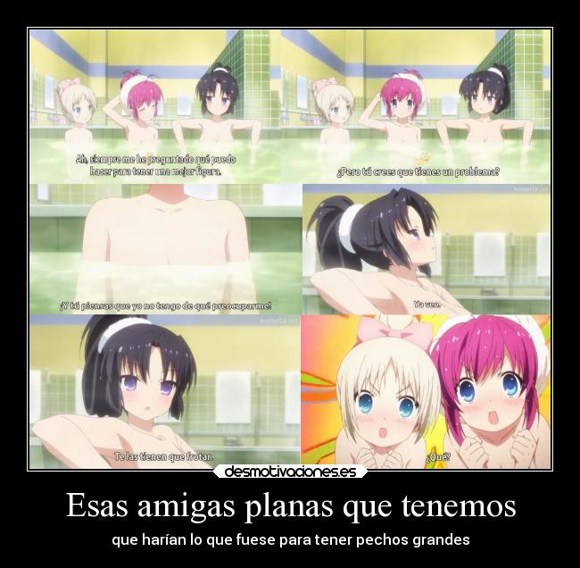 Esas amigas planas que tenemos - que harían lo que fuese para tener pechos grandes