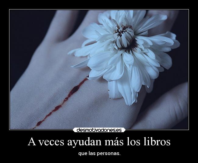 A veces ayudan más los libros - que las personas.