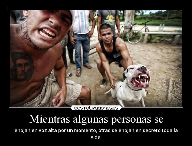 Mientras algunas personas se - enojan en voz alta por un momento, otras se enojan en secreto toda la
vida.