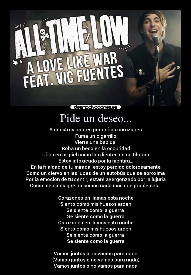 carteles musica alltimelow alovelikewar vicfuentes vic fuentes piercetheveil desmotivaciones