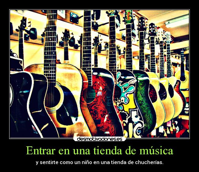 Entrar en una tienda de música -
