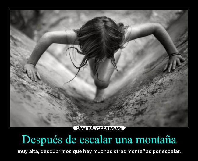Después de escalar una montaña -