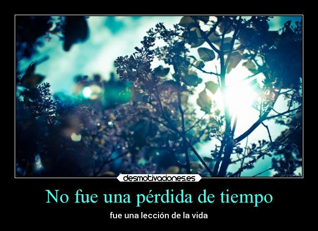 No fue una pérdida de tiempo -