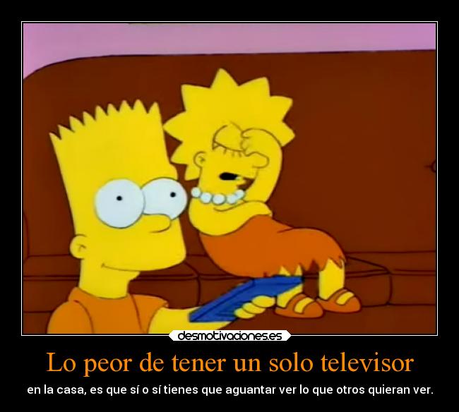 Lo peor de tener un solo televisor -