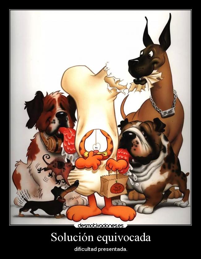 Solución equivocada - dificultad presentada.