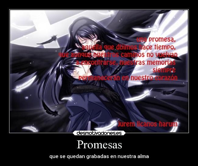 Promesas - que se quedan grabadas en nuestra alma