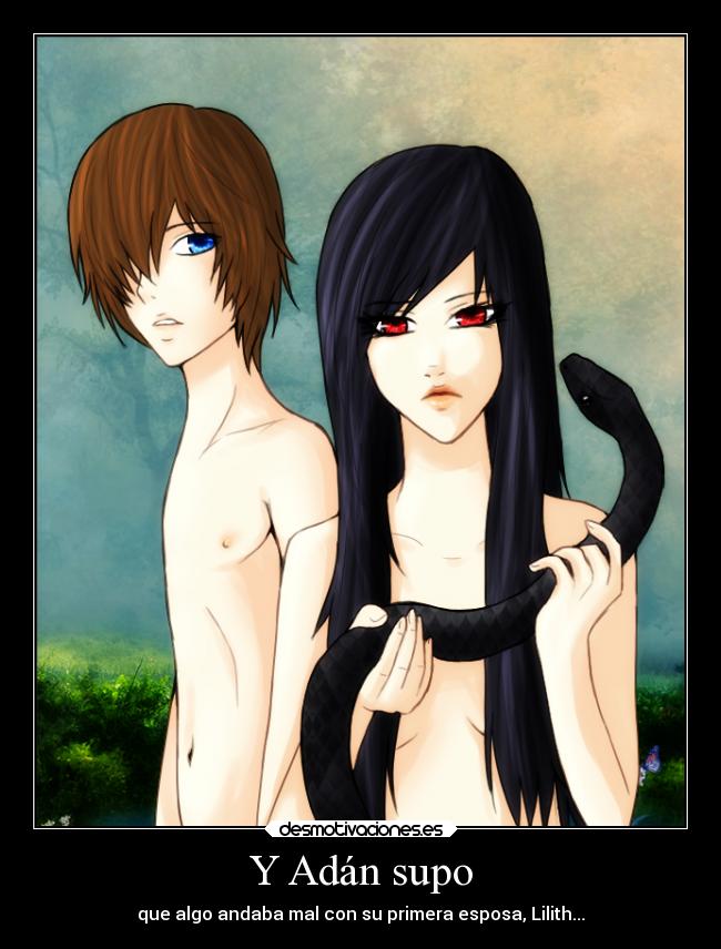 carteles religion adan lilith desmotivaciones