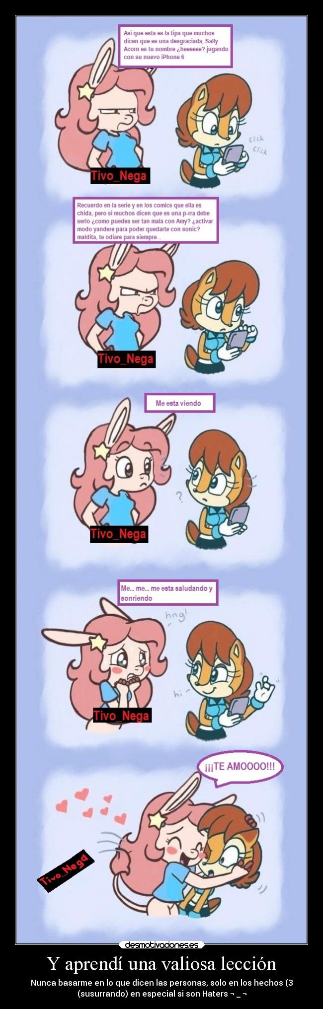 Y aprendí una valiosa lección - 