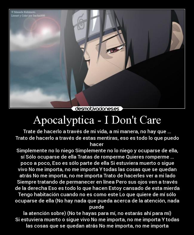 carteles rock apocalyptica dont care desmotivaciones