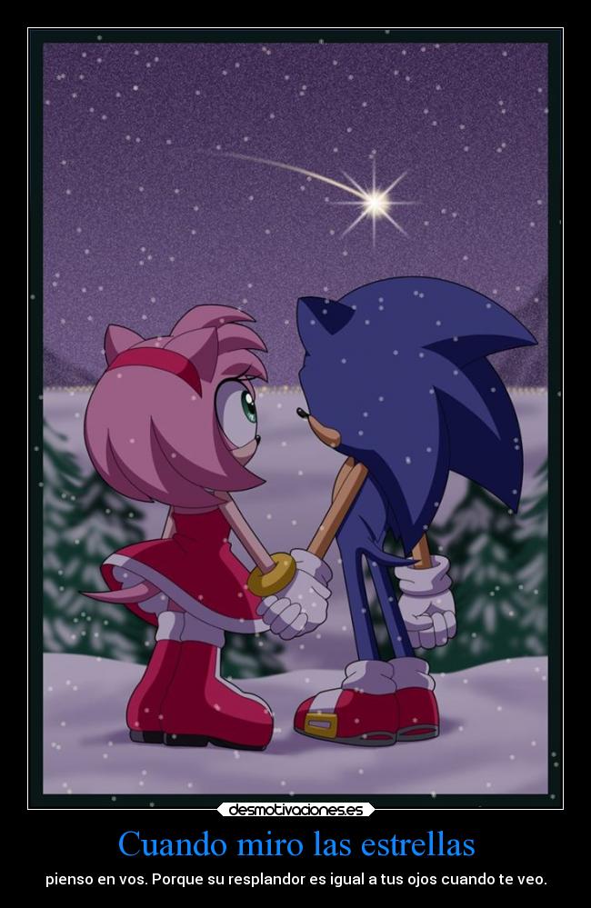 carteles sentimientos videojuegos esperanza confianza amor suenos sonic amy sonamy ejercitodemar desmotivaciones