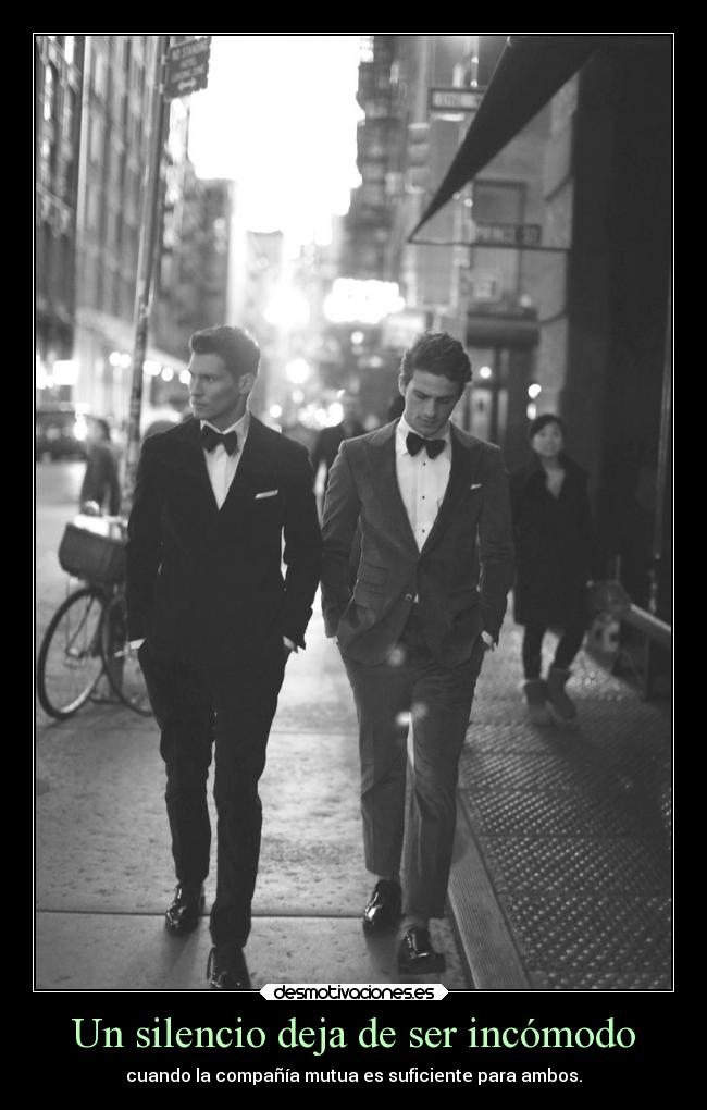 Un silencio deja de ser incómodo - cuando la compañía mutua es suficiente para ambos.