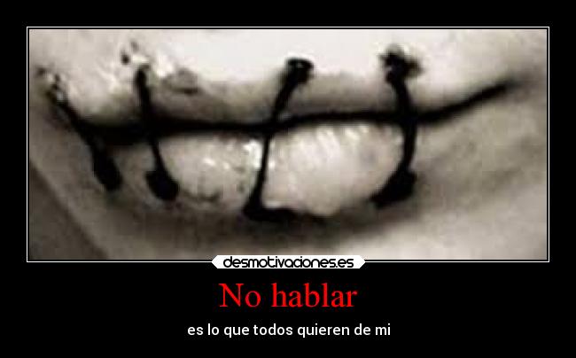 No hablar -