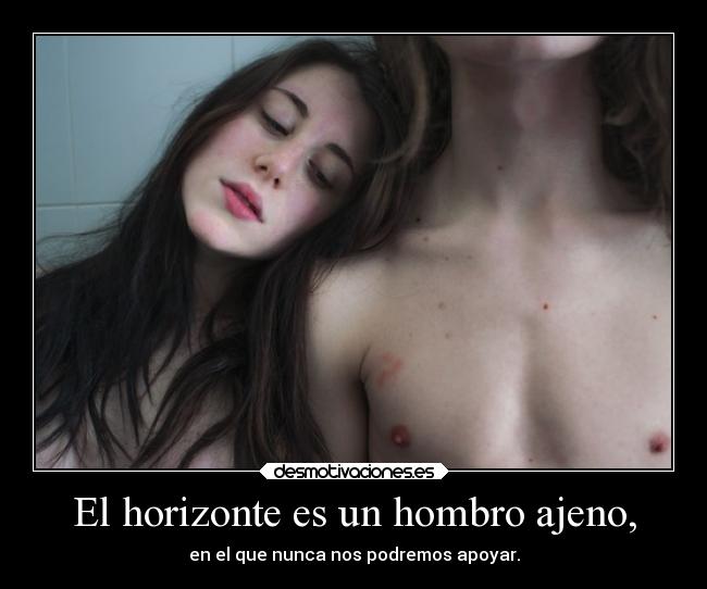 carteles soledad dolor hombro horizonte desmotivaciones