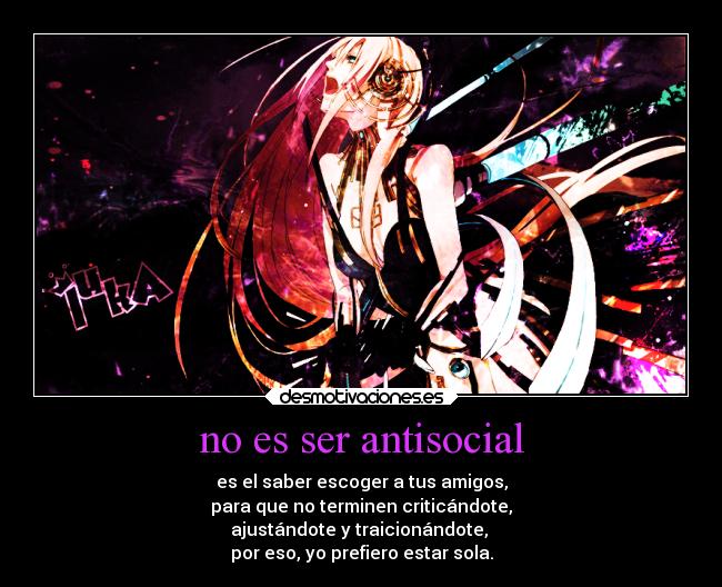 no es ser antisocial - 