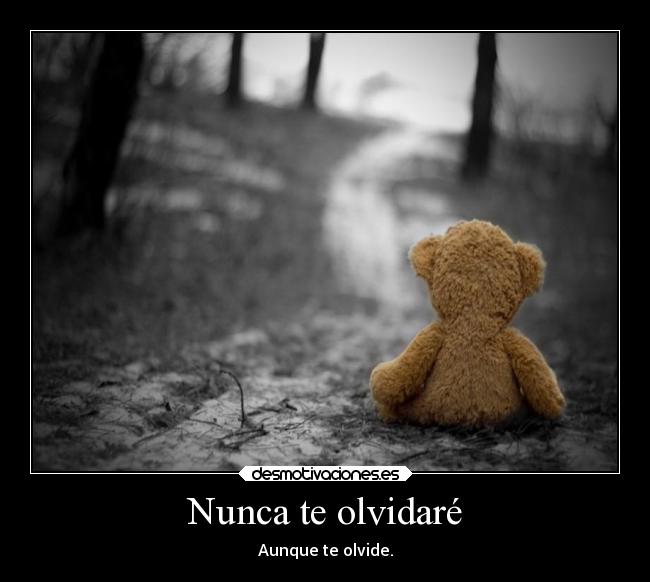 Nunca te olvidaré - Aunque te olvide.