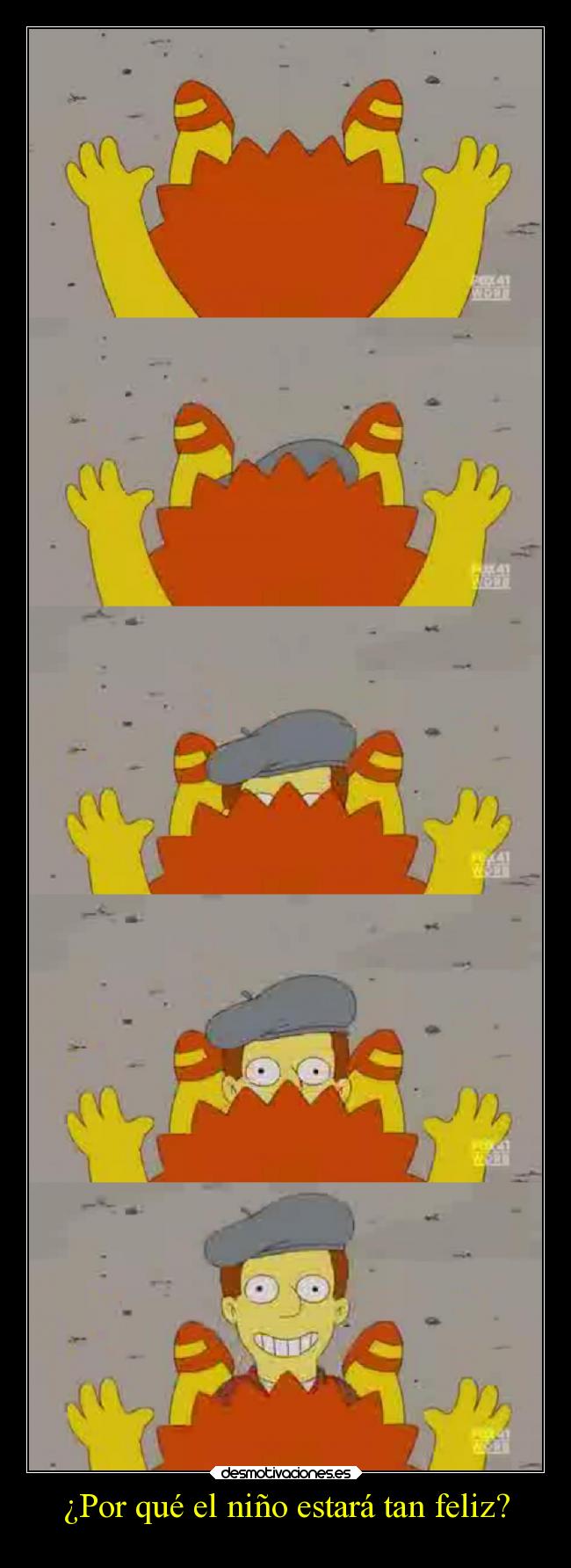 ¿Por qué el niño estará tan feliz? -
