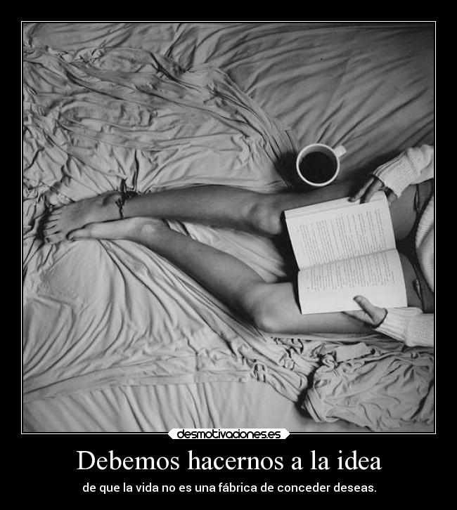 Debemos hacernos a la idea -