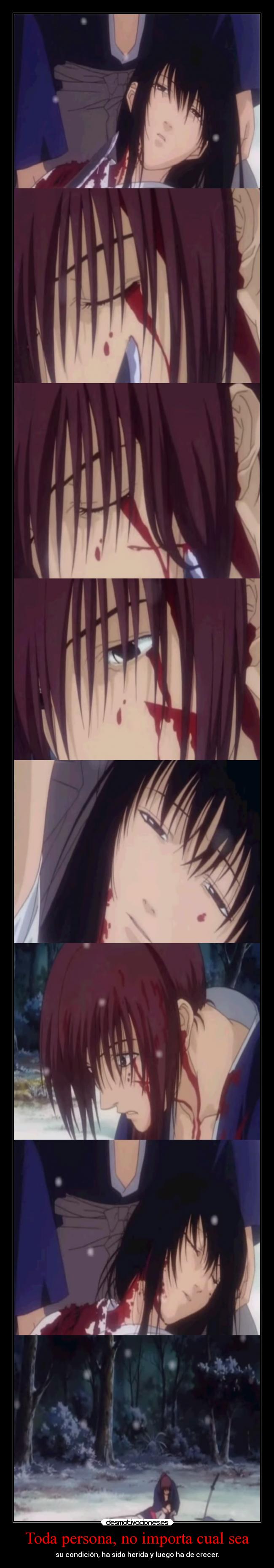 carteles vida alma amor despedida kenshin tomoe samuraix elbuskador1 desmotivaciones