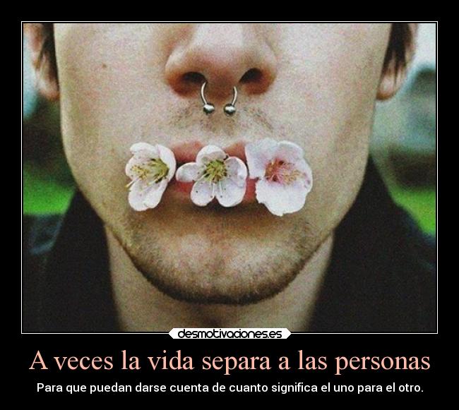 A veces la vida separa a las personas - 