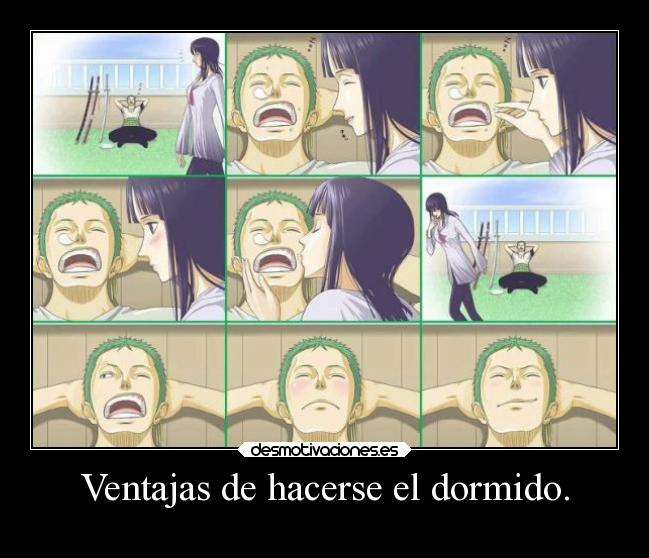 Ventajas de hacerse el dormido. -