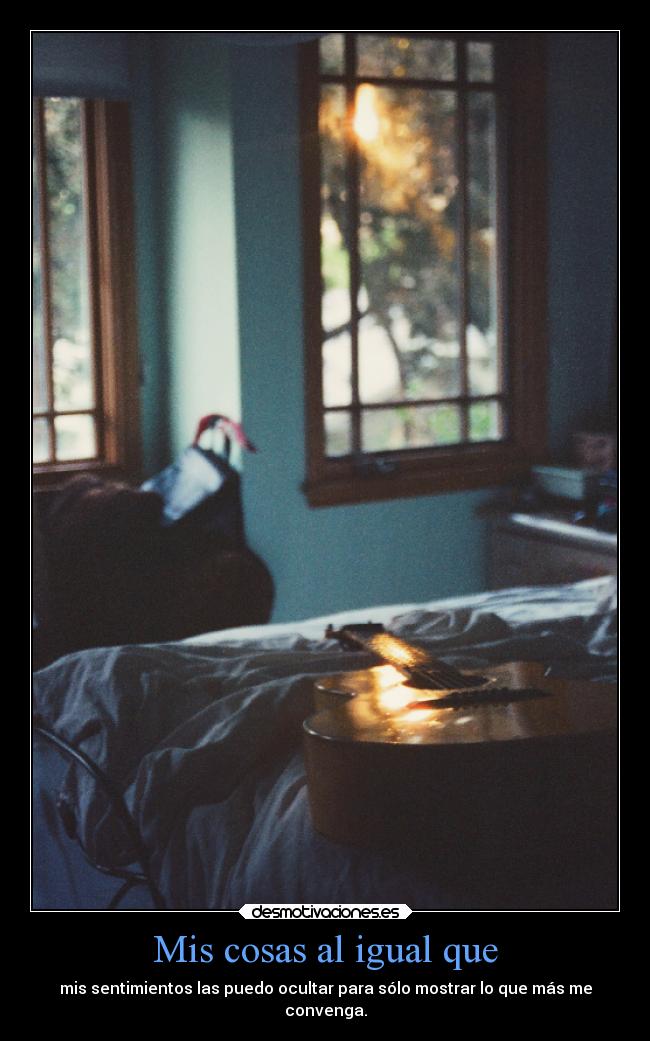 Mis cosas al igual que -