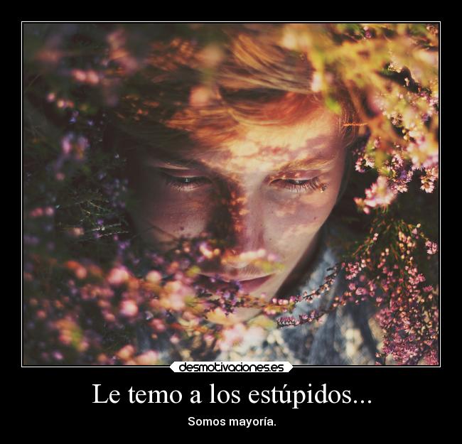Le temo a los estúpidos... - Somos mayoría.