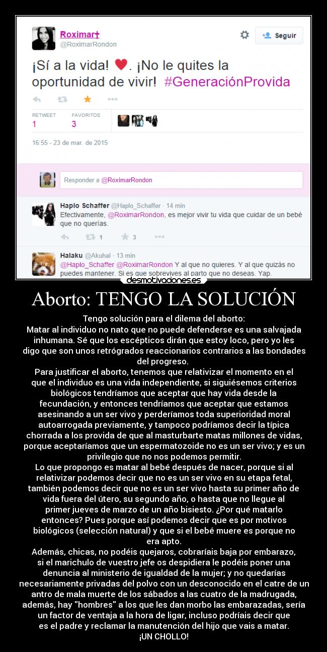 Aborto: TENGO LA SOLUCIÓN - 