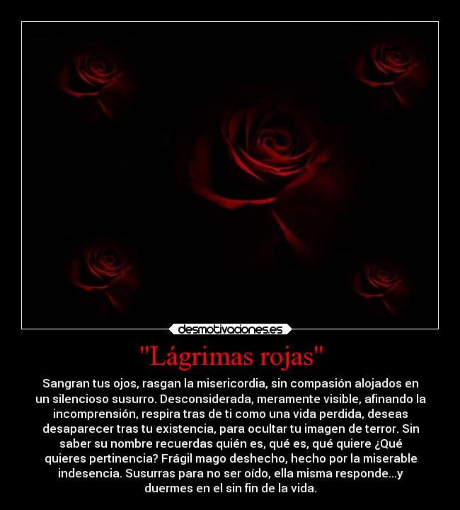 Lágrimas rojas -