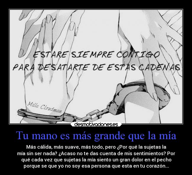 Tu mano es más grande que la mía - 