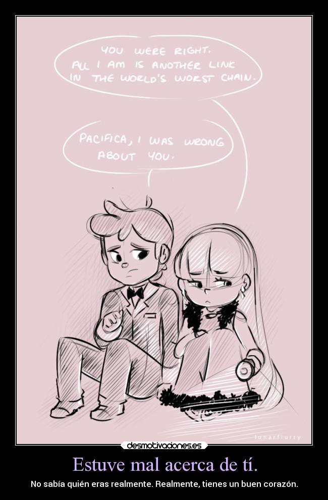 Estuve mal acerca de tí. -