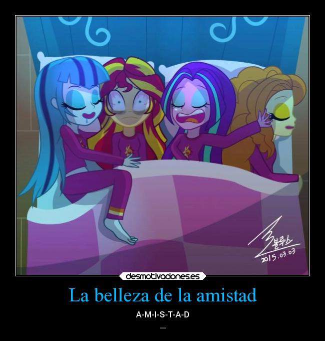 carteles amistad humor sunset shimer adajio sonata laotra little pony desmotivaciones