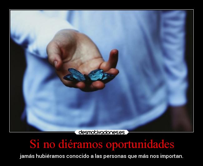 Si no diéramos oportunidades -