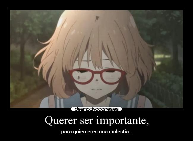 Querer ser importante, - 