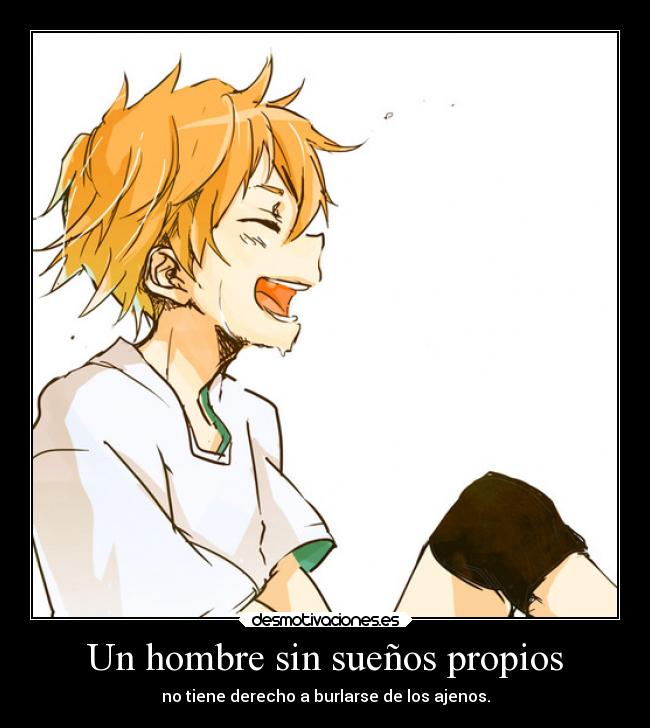 carteles amor anime alegria suenos haikyuu desmotivaciones