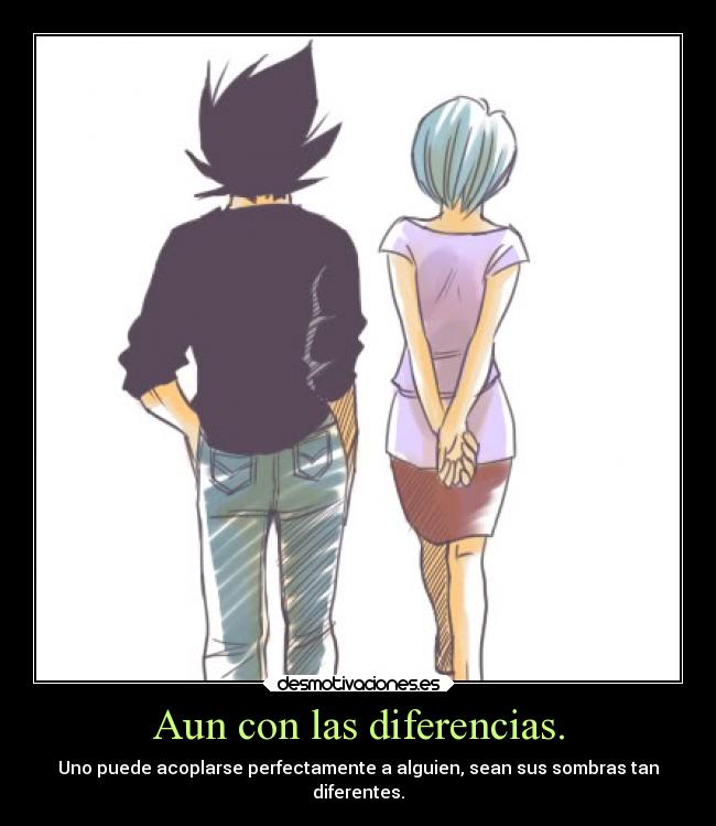 carteles amor anime bulma vegeta dragon ball desmotivaciones