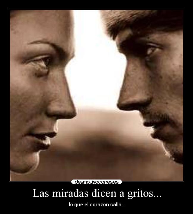 Las miradas dicen a gritos... - 