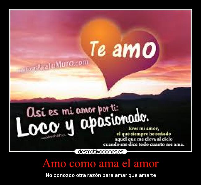 Amo como ama el amor -